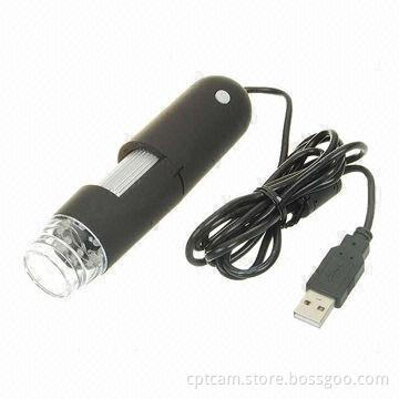 1.3MP Digital USB/8 LEDs Manual Zoom Electronic Microscope, 20-400X Magnification